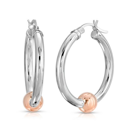 Rose Gold Cape Cod Classic Single Ball Hoops