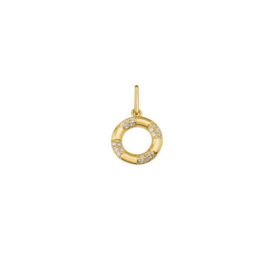 14K + Diamond Life Saver Charm