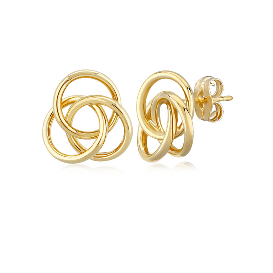 14k Gold Love Knot Studs