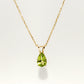 New! 14k Peridot Water Drop Necklace
