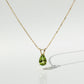 New! 14k Peridot Water Drop Necklace
