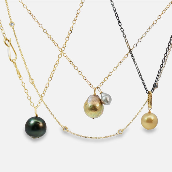 Warm Glow Pearl Duo Necklace