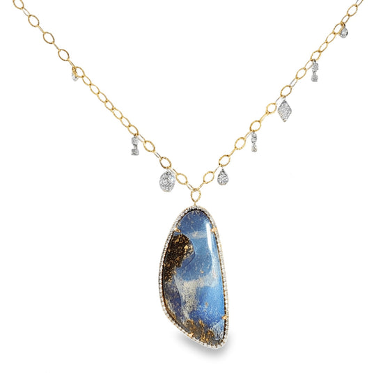 Boulder Opal + Diamond Statement Necklace