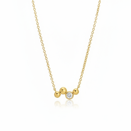 New! Tiny Bubble Diamond Necklace