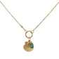 14K Diamond + Shell Charm Necklace