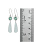 Green Quartz Sea Glass Drop Earrings