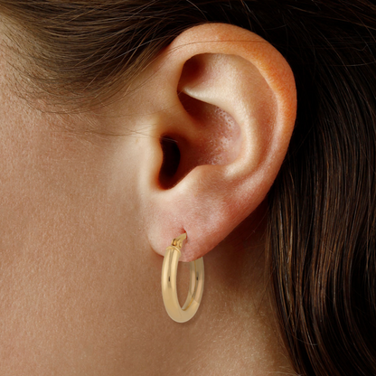 14K Gold 2.5mm Hoops