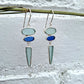 Seaglass Trio Silver Drop Earring