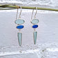 Sea Glass Trio Silver Drop Earring