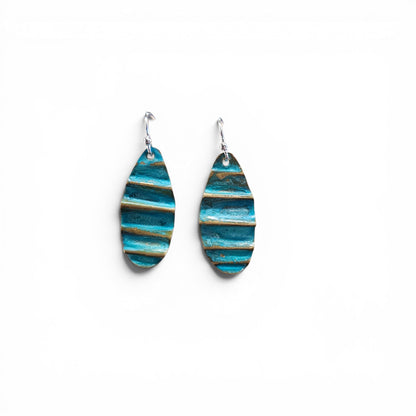 Ocean Treasure Patina Teardrop Earrings
