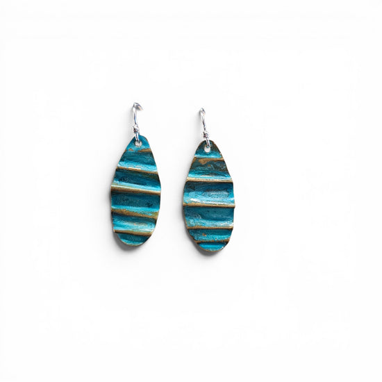 Ocean Treasure Patina Teardrop Earrings
