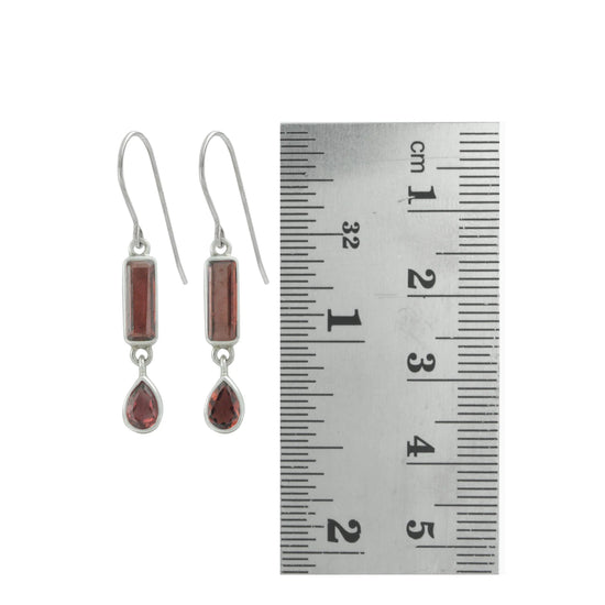 Garnet Drop Earrings