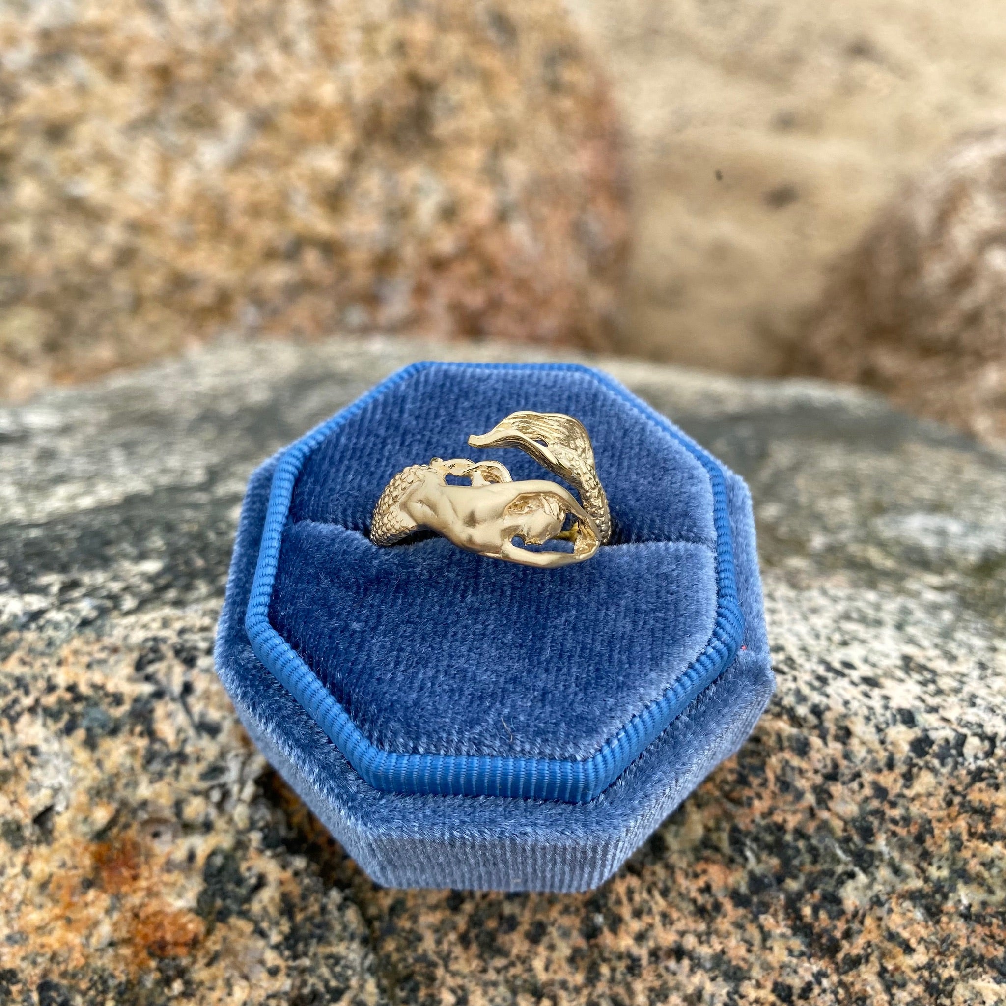 14k Hand Carved Mermaid Ring – Cape Cod Jewelers