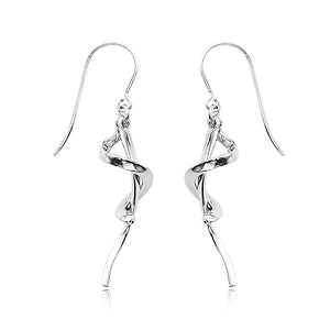 Sterling Silver Corkscrew Drop Earrings