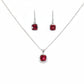 Rhodolite Garnet Bezel Drop Earrings