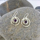 Amethyst Concentric Circle Earrings