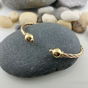 All 14k Gold Cape Cod Twist Cuff Bracelet