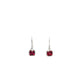 Rhodolite Garnet Bezel Drop Earrings