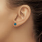Sterling Silver London Blue Topaz Stud Earrings