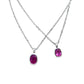 Pink Tourmaline Bezel Set Silver Necklace