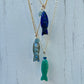 Carved Gem Fish Necklace