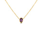 14K Gold Amethyst Teardrop Necklace