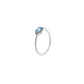 Pear Aquamarine Halo Ring