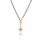 Mixed Metal Moon Drop Necklace
