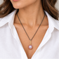 Lavender Pearl Infinity Drop Necklace