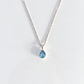 Sterling Silver Teardrop Blue Topaz Necklace