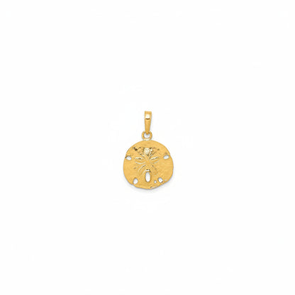 14K Gold Sand Dollar Necklace