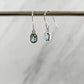 Sterling Silver + Aquamarine Bezel Drop Earrings