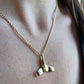 14k Gold XL Whale Tail Necklace