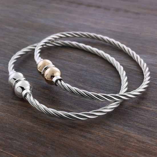Cape Cod Double Ball Twist Bracelet