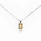 Emerald Cut Citrine Gem Necklace