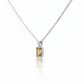 Emerald Cut Citrine Gem Necklace