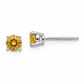 Sterling Silver Citrine Stud Earrings