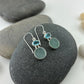 Sea Glass + Blue Topaz Drop Earrings