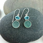 Sea Glass + Blue Topaz Drop Earrings