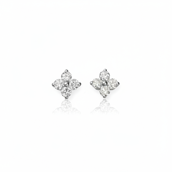 Diamond Hydrangea Earrings