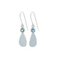 Sea Glass + Blue Topaz Drop Earrings