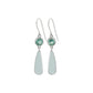 Green Quartz Sea Glass Drop Earrings