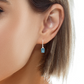 Blue Topaz Bezel Drop Earrings
