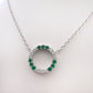 Emerald + Diamond Eternity Necklace