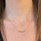 14k Emerald + Diamond Bar Necklace