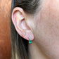 Emerald + Diamond Drop Earrings