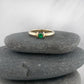 14k Gold Floating Emerald Ring