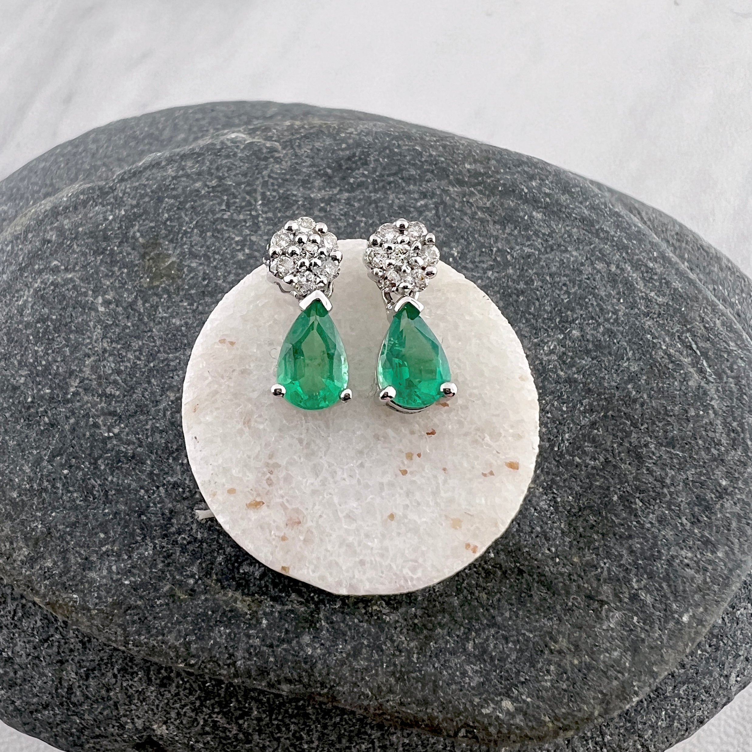 Diamond & Marquis Emerald Earrings – Madhuri Parson | New York