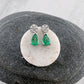 Emerald + Diamond Drop Earrings