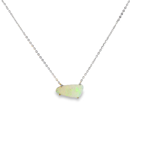 Freeform Opal Flash Necklace